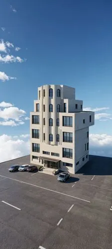 An ultra-realistic, photorealistic architectural visualization of the exact multi-story residential-commercial building shown in image_0.png. The scene is rendered in crisp, high-definition (8k resolu