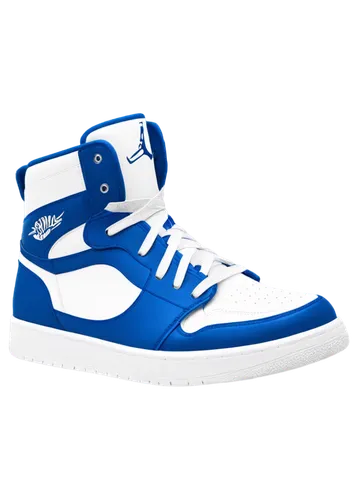 Jordan shoes, white and blue colorway, laces tied, intricate design details, shiny leather material, prominent Jumpman logo, sporty vibe, 3/4 composition, softbox lighting, shallow depth of field, rea