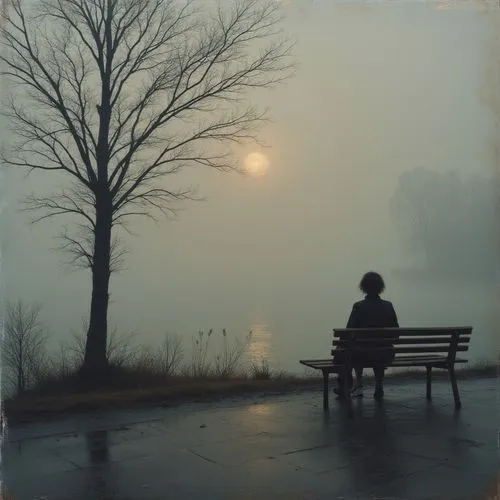 самотність,a person sitting on a bench next to a tree,man on a bench,loneliness,solitude,to be alone,quietude,silences,nebel,alone,pictorialism,lonely,hossein,evening atmosphere,melancholy,lonliness,v