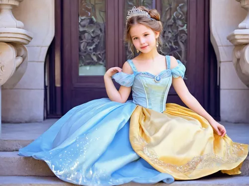 Girl Cinderella Ball Gown Party Dress | Elly,princess sofia,quinceanera dresses,cinderella,hoopskirt,ball gown,crinoline,princess anna,little girl dresses,fairy tale character,a princess,princess,alic