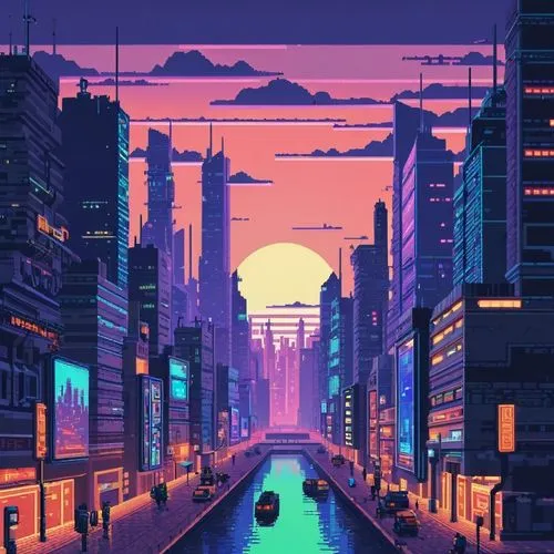 Pixel Art,tokyo city,tokyo,shinjuku,cityscape,cybercity,cyberpunk,metropolis,shanghai,synth,osaka,dusk,pixel art,polara,colorful city,futuristic landscape,fantasy city,retro background,cityzen,akihaba