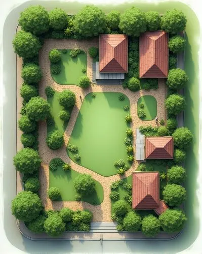 A landscape design of a 700 yards green plot for a residential purpose


,top down view of a green area with many trees and house,landscape designers sydney,landscape plan,garden design sydney,landsca