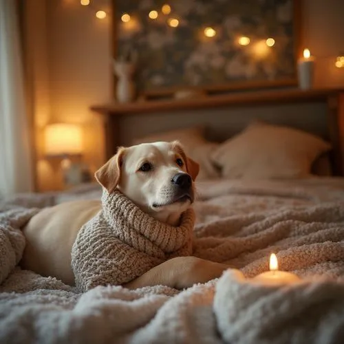 A cozy,two small white ,sweaters
