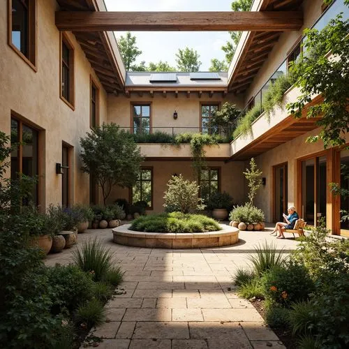 Winery International Style Design Ideas Using Rammed Earth Material in Cream Color