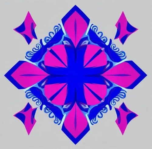 this is an artistic design created from the heart of blue and pink,blue snowflake,six pointed star,motifs of blue stars,kaleidoscope art,six-pointed star,kaleidoscope website,kaleidoscope,om,xxxvii,ci