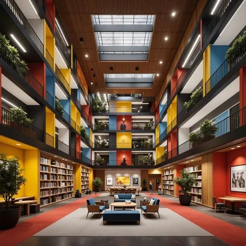 Tropical Style Library Building Design Ideas