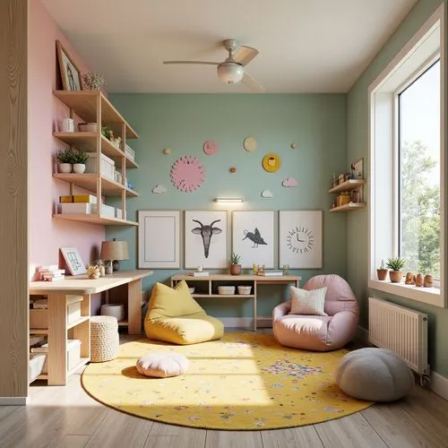 Tropical Style Kids' Room Interior Design Ideas