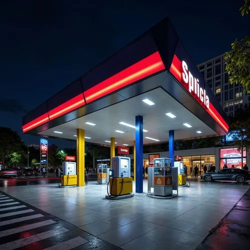 Bauhaus Style Gas Station Architectural Design Ideas