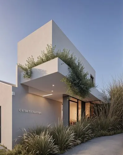 Exterior design,an exterior view of a building with many plants growing on it,modern house,dunes house,modern architecture,neutra,siza,contemporary,Photography,General,Realistic