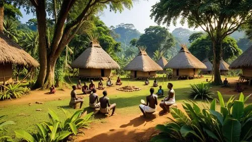 A Stunning photo-realistic, 32k, Bakongo Civilizations, HD wallpaper, High-quality, Hyper-realistic image, depicting a [Bakongo](coco://sendMessage?ext=%7B%22s%24wiki_link%22%3A%22https%3A%2F%2Fen.wik