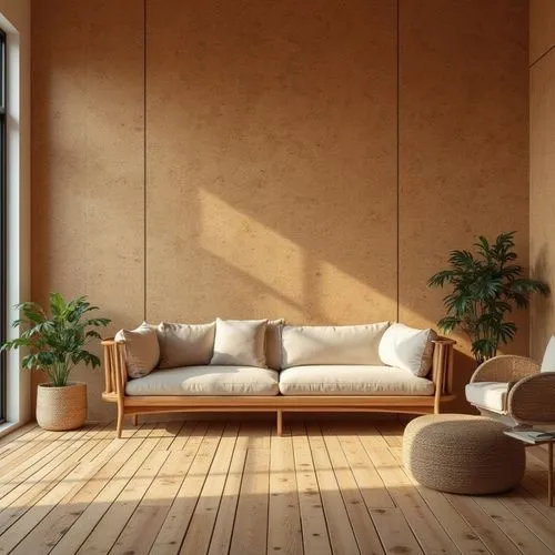 Cork material, sustainable, eco-friendly, natural texture, earthy tone, organic pattern, modern design, furniture, decorative wall panel, flooring, warm ambiance, cozy atmosphere, minimalist style, Sc