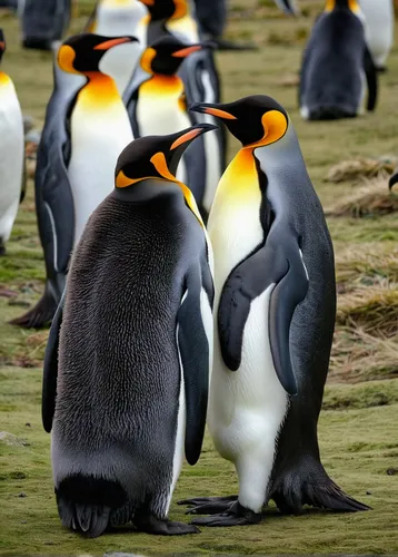 Travel to South Georgia with One Ocean Expeditions for a once in a lifetime opportunity to see king penguins.,king penguins,king penguin,emperor penguins,emperor penguin,penguin parade,penguin couple,