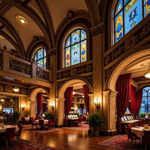 Casino Romanesque Style Building Architecture Design Ideas
