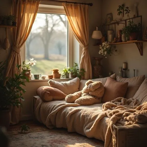 A cozy,two small white ,sweaters