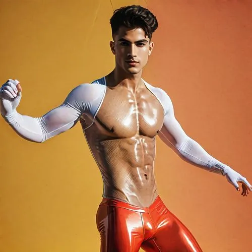 18 yo brasilianischen Gott adonis perfect body and face Student Twink Muskulöse,  transparent PVC-polyester glassklaren Acryl Glanz, Acryl Glanz Leder mini stringtanga sehr schmale Form gelben türkise
