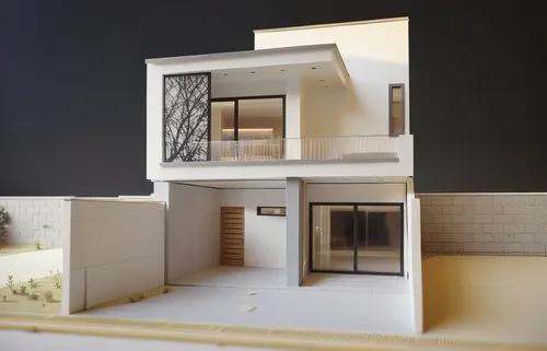 a 3d model of a two story house,model house,dolls houses,miniature house,dollhouses,modern kitchen,doll house,3d rendering,cubic house,associati,lasdun,passivhaus,modern kitchen interior,kitchen desig