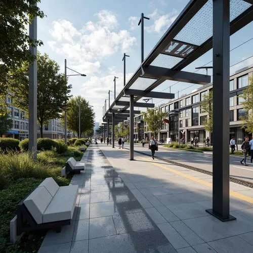 Tram Station Eclecticism Style Building Design Ideas