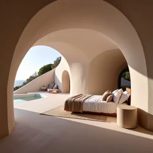 cabanas,cabana,arches,dunes house,daybed,daybeds,inflatable mattress,vaulted ceiling,holiday villa,round hut,semi circle arch,archways,bedrooms,luxury hotel,roof domes,round arch,pool house,beautiful 