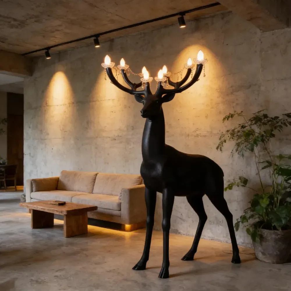 Deer Sculpture Floor Lamp