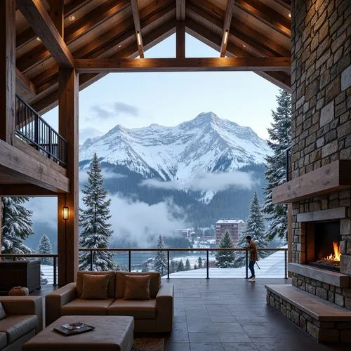 Ski Center Structuralism Style Architecture Design Ideas
