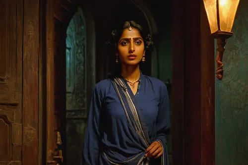 Imagine Daksha Nagarkar as a skilled detective investigating a series of mysterious disappearances in a haunted house. Can she solve the case before it's too late?,sari,kabir,jasmine blue,kamini kusum