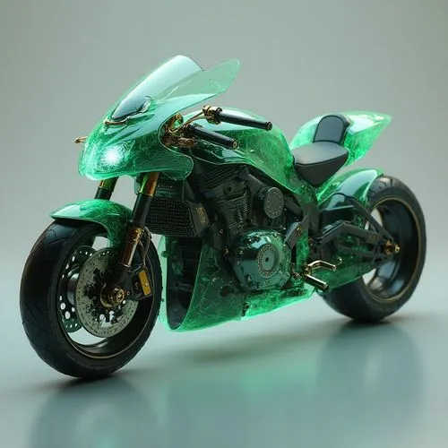 A futuristic gaa motorcycle designed for the urban commuter. The body is sleek and compact, with sharp, angular lines and a lightweight aluminum frame. The wheels are integrated into the body to minim