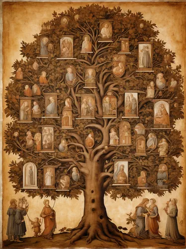 Create a family tree with a vintage touch and sepia tones.,family tree,tree of life,the branches of the tree,hierarchic,celtic tree,bodhi tree,penny tree,mulberry family,cardstock tree,fruit tree,vine