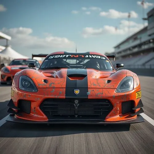 racing vantage car,a red sports car drives down the street,liveries,safety car,racing machine,livery,race car,vipers,racer,prancing horse,liveried,orange,garrison,racing car,racing pit stop,game car,r