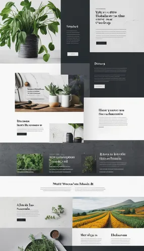 Design a modern website mockup with a sleek and minimalist style.,landing page,web mockup,website design,web design,webdesign,wordpress design,homepage,flat design,exotic plants,web designer,portfolio