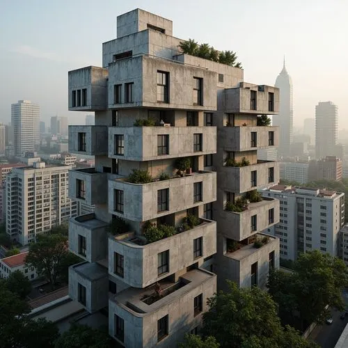 Skyscrapers Brutalism Style Design Ideas