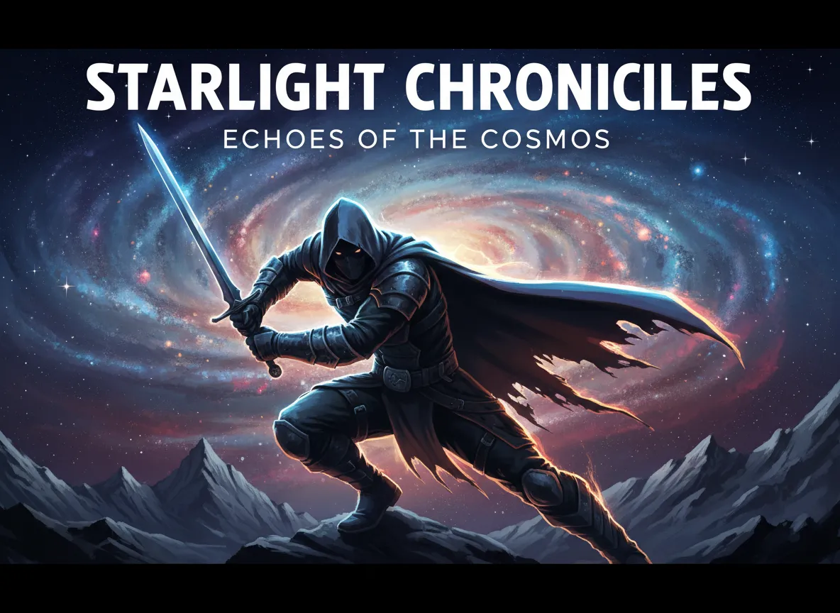 Eine detaillierte Plakatillustration, bei der eine Figur durch einen scharfen Kantenlichteffekt definiert wird, was ein dreidimensionales Gefühl erzeugt.