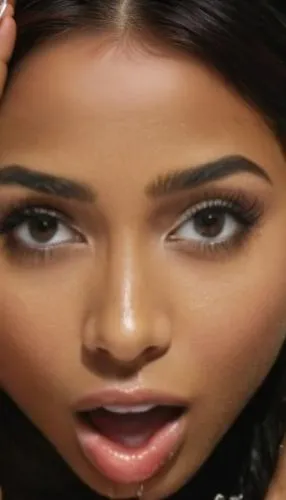 a beautiful young lady with very big eyes,lumidee,monifa,nahri,ciara,rhi,cardizem