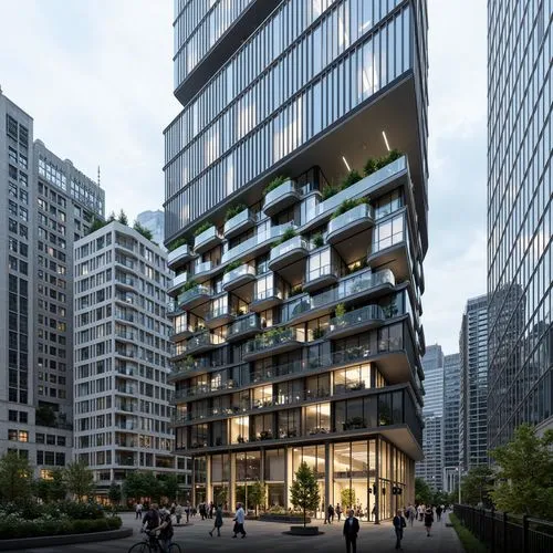 High-tech Style Skyscraper Architecture Design Ideas