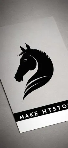 make this horse logo classy modern, sleek, and minimalistic,black horse,automotive decal,makemake,white horse,logodesign,half horse,a white horse,vintage horse,horse breeding,historian,screen-printing