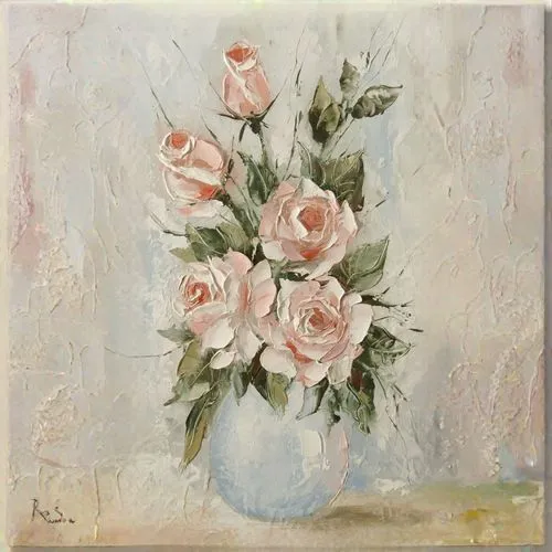 textured oil painting, roses,watercolor roses and basket,garden roses,flower painting,pink roses,watercolor roses,rose arrangement,old country roses,spray roses,white roses,bouquet of roses,esperance 