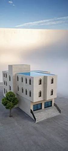 An ultra-realistic, photorealistic architectural visualization of the exact multi-story residential-commercial building shown in image_0.png. The scene is rendered in crisp, high-definition (8k resolu