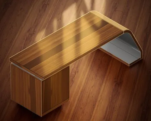 çalışma masası, modern , meşe kaplama,an office desk sitting on the floor with a mirror,wooden table,folding table,wooden desk,wooden shelf,chopping board,wooden box,coffee table,lectern,dovetails,dov