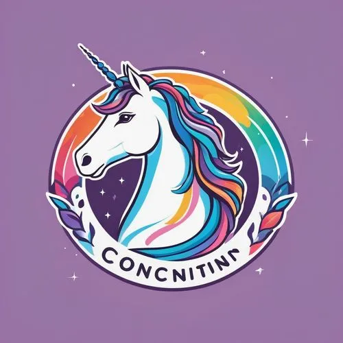Unicorn pattern, cartoon style, minimalist, logo design,unicorn background,concinna,unicorn,cosmogonic,constellation unicorn,combino,concensus,licorne,concentus,unicorn art,conventus,comaneci,connectc