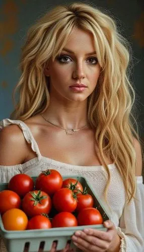 Várias unidades de tomates de boa qualidade,a woman with blonde hair holding a basket of tomatoes,grape tomatoes,cherry tomatoes,plum tomato,tomatoes,red tomato,vine tomatoes