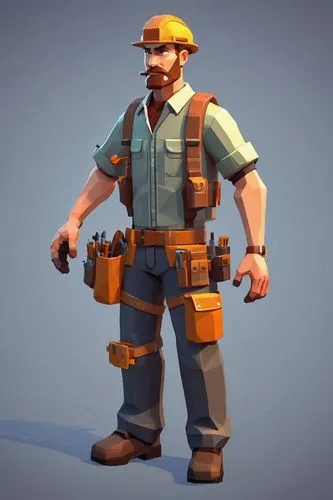 Low Poly,engineer,builder,tradesman,construction worker,paleobotanist,engi,utilityman,constructorul,barranger,miner,foreman,bricklayer,seamico,janitor,archaeologist,contractor,lumberjax,machinist,mech