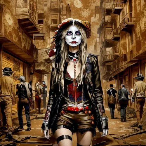 stylized illustration   by  Tim Burton, of a skeletal charro, adorned in a traditional sombrero and embroidered jacket, the image is rendered with a textured quality, evoking the feel of a hand-painte