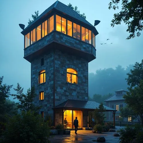 Bauhaus Style Watching Tower Design Ideas