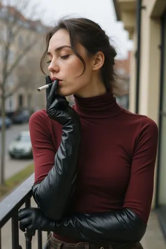 "A real, badly taken phone photo — one I snapped myself, just to remember her. She’s not a model, not unapproachable — just a totally normal girl I went out with once. We were on a small balcony on a 