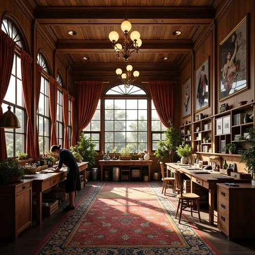 Craft Room Art Deco Style Building Interior Design Ideas