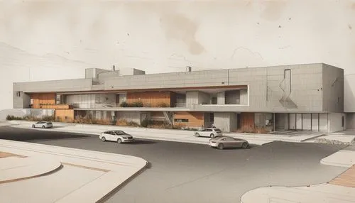 the 3d view of a very large modern building,renderings,unbuilt,redevelopment,3d rendering,residencial,sketchup,revit,school design,neutra,snohetta,arq,archidaily,moneo,seidler,renders,gensler,render,d