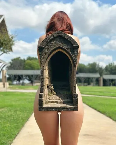 medieval, big holes cut-outs, ,a red headed girl with a small dog is holding a cat in front of her back,uwf,woman's backside,ass,azz,usf,girl from behind,entrada,girl from the back,ukwu,kanellis,fiu,s