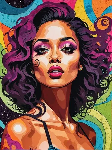 Multi-exposure portrait embracing beautiful seductive diversity, 
SKIN DIAMOND 
 , agony and pain, Lust, ambiguous gender representation, surreal psychedelic 70s flair, optical illusion elements, mixe