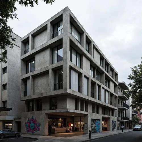 High School Brutalism Style Architecture Design Ideas