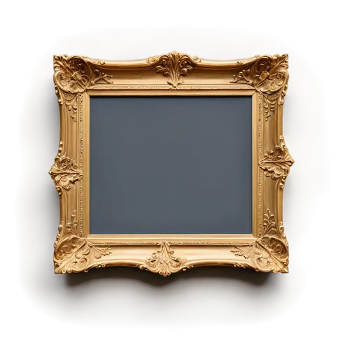 Golden frame, ornate details, luxurious texture, reflective surface, soft focus, warm lighting, 3/4 composition, shallow depth of field, vintage tone, cinematic atmosphere, solo, isolated background, 