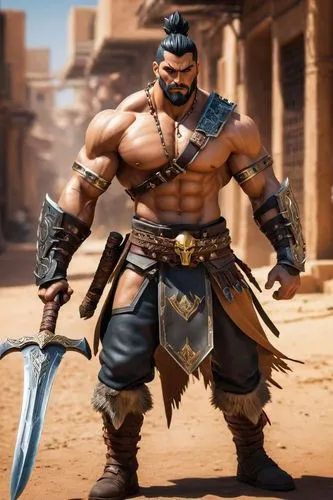 A handsome anime adventure boy wearing gold jewelry walking on the streets of the city in Western Sahara, made by artgerm, exquisite details, popular on artstation, 8k, smooth motion, amazing shadows,
